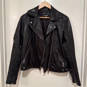 Bernardo Black Leather Moto Jacket